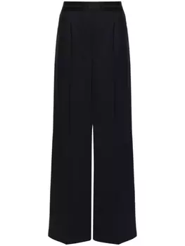 MSGM прямые брюки с логотипом, синий