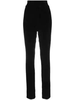 MSGM прямые брюки с завышенной талией, черный