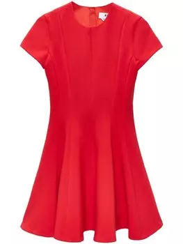 MSGM расклешенное платье мини, красный