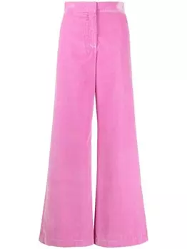 MSGM расклешенные брюки с завышенной талией, розовый