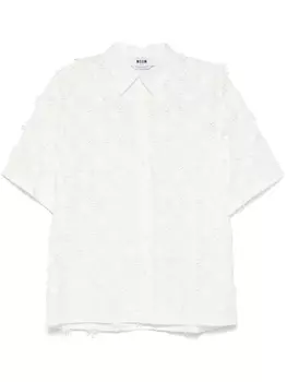 MSGM рубашка с аппликацией, белый