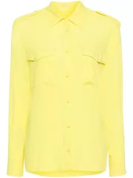 MSGM рубашка с длинными рукавами и отложным воротником, желтый