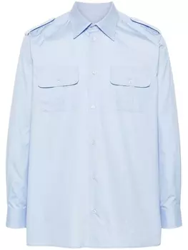MSGM рубашка с нагрудным карманом, синий
