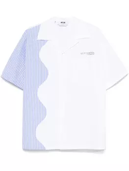 MSGM рубашка с полосками, белый