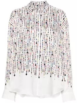 MSGM рубашка с принтом, белый