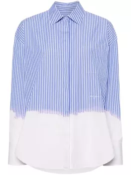 MSGM рубашка с выбеленным эффектом, белый