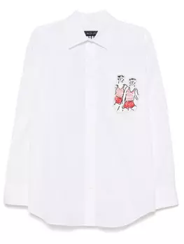 MSGM рубашка Sailors in Love из коллаборации с Luke Edward Hall, белый