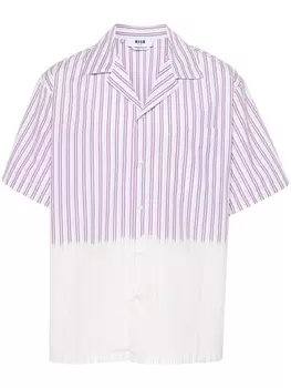 MSGM рубашка в тонкую полоску, белый