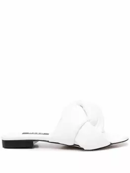 MSGM сандалии с плетеными ремешками, белый