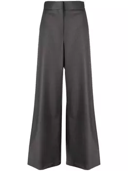 MSGM широкие брюки с завышенной талией, серый