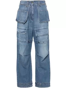 MSGM широкие джинсы карго, синий