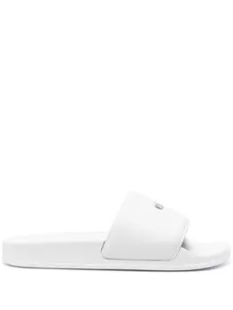 MSGM шлепанцы с логотипом, белый