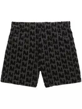 MSGM шорты с монограммой, серый