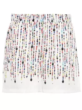 MSGM шорты с принтом, белый