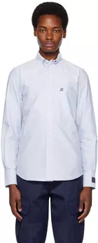 MSGM Синяя рубашка с карманами