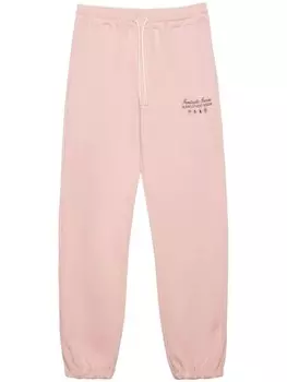 MSGM спортивные брюки из органического хлопка с логотипом, розовый