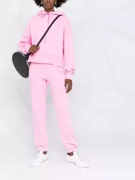 MSGM спортивные брюки с логотипом, розовый