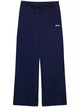 MSGM спортивные брюки с логотипом, синий