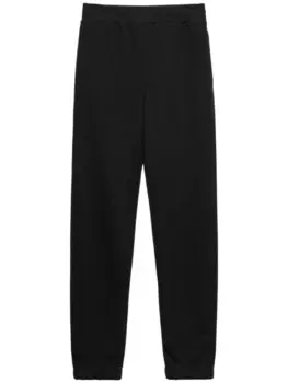 MSGM спортивные брюки с вышитым логотипом, черный