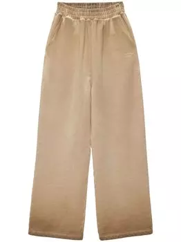 MSGM спортивные брюки с вышитым логотипом, нейтральный цвет