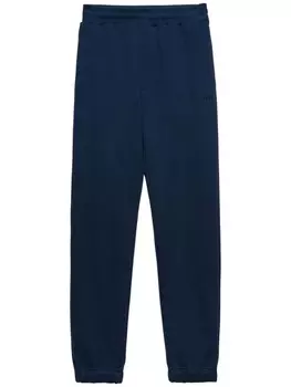 MSGM спортивные брюки с вышитым логотипом, синий