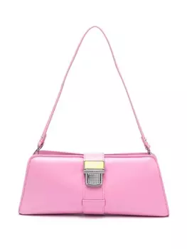 MSGM сумка на плечо с логотипом, розовый
