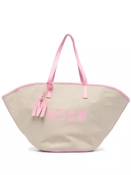 MSGM сумка-тоут New с логотипом, нейтральный цвет