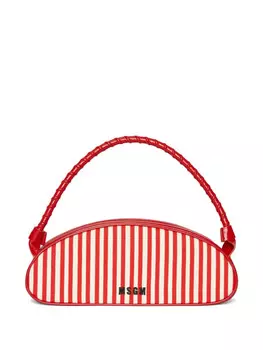 MSGM сумка-тоут с вышитым логотипом, красный