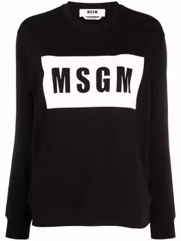 MSGM свитер с логотипом, черный