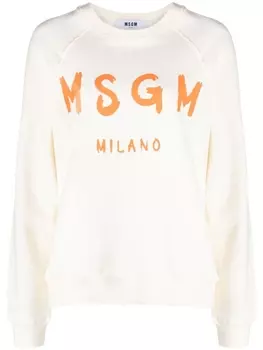 MSGM толстовка с логотипом, белый