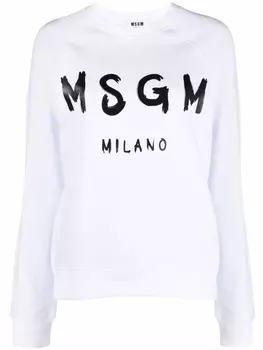 MSGM толстовка с логотипом, белый