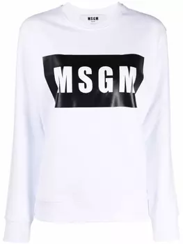 MSGM толстовка с логотипом, белый