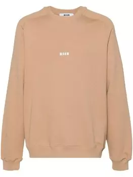 MSGM толстовка с логотипом, коричневый