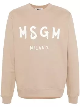 MSGM толстовка с логотипом, нейтральный цвет