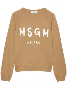MSGM толстовка с логотипом, нейтральный цвет