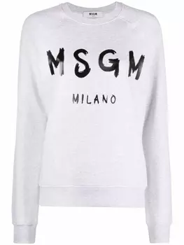 MSGM толстовка с логотипом, серый