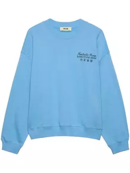 MSGM толстовка с логотипом, синий