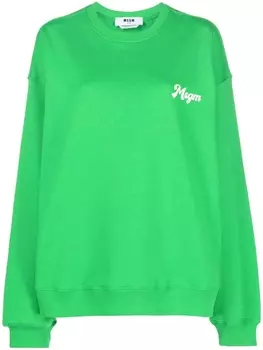 MSGM толстовка с логотипом, зеленый