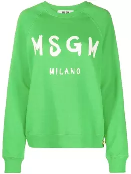 MSGM толстовка с логотипом, зеленый