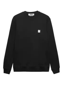 MSGM толстовка с нашивкой-логотипом, черный