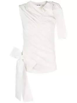 MSGM топ с бантом, белый