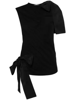 MSGM топ с бантом, черный