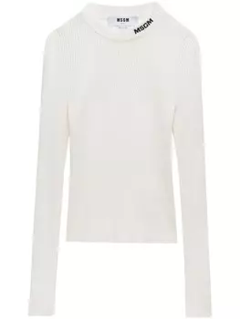 MSGM топ с логотипом, белый