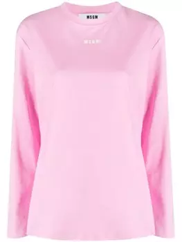 MSGM топ с логотипом, розовый