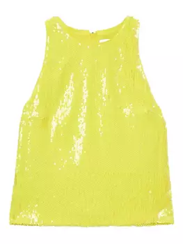 MSGM топ с пайетками, желтый