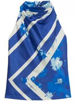 MSGM топ с принтом, синий