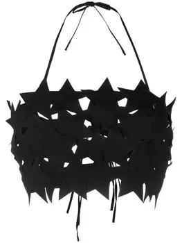 MSGM топ с вырезом халтер, черный