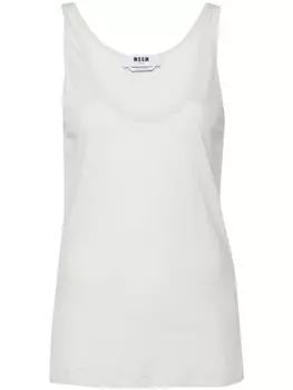 MSGM топ с вышитым логотипом, серый