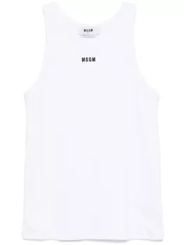 MSGM топ в рубчик, белый