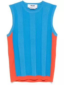 MSGM топ в рубчик, синий